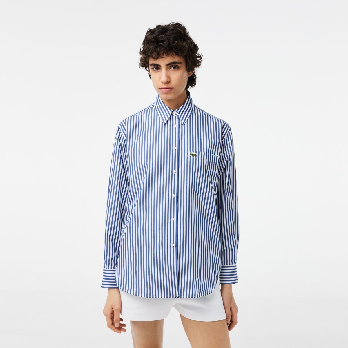 売れ筋商品|||カルバンクライン カットソー トップス レディース Women's  Striped Cotton Poplin Button-Down Shirt BLUE STRIPE CD021_YD5522?hei=850&crop=0,0,