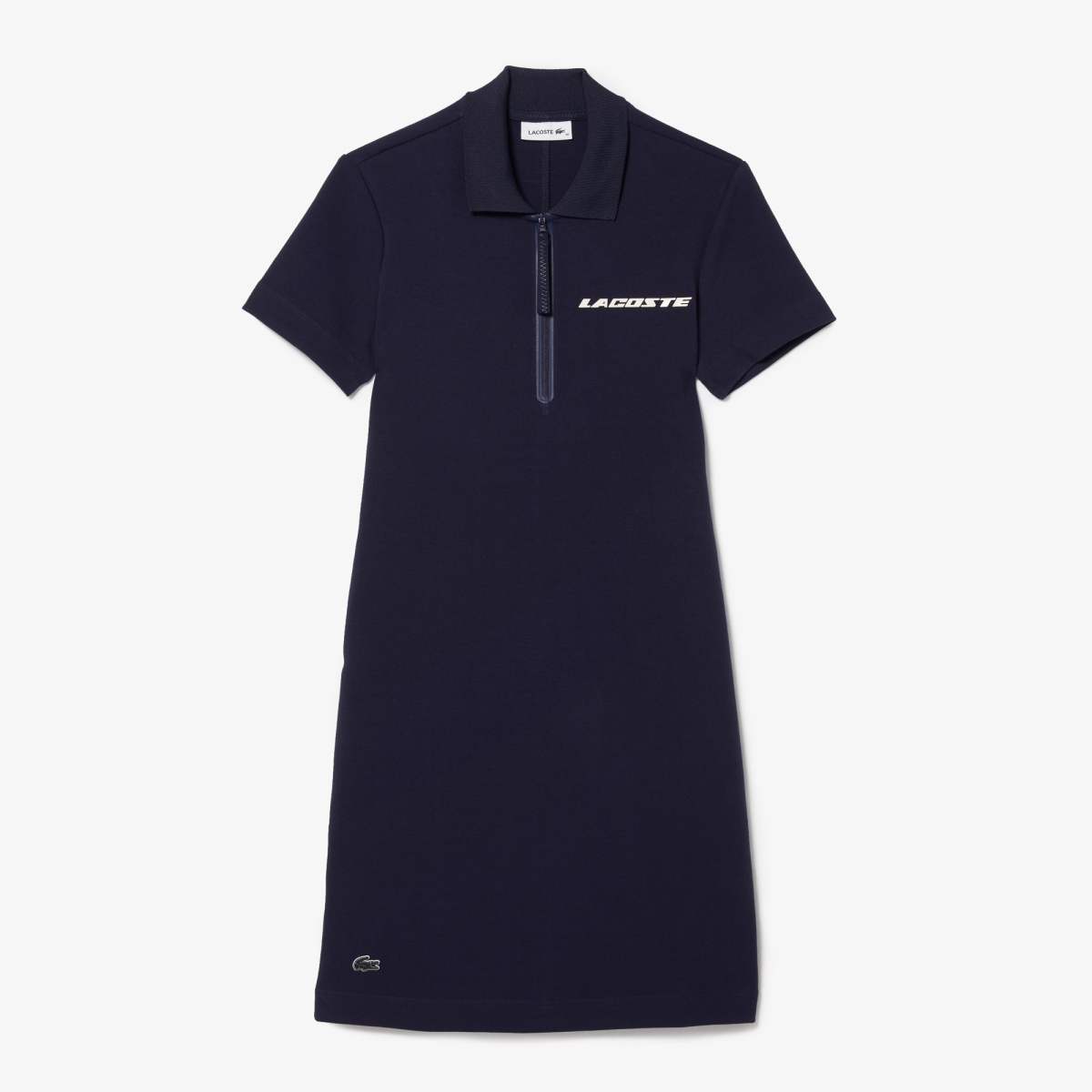 Women's Contrast Branded Two-Ply Jersey Polo Dress