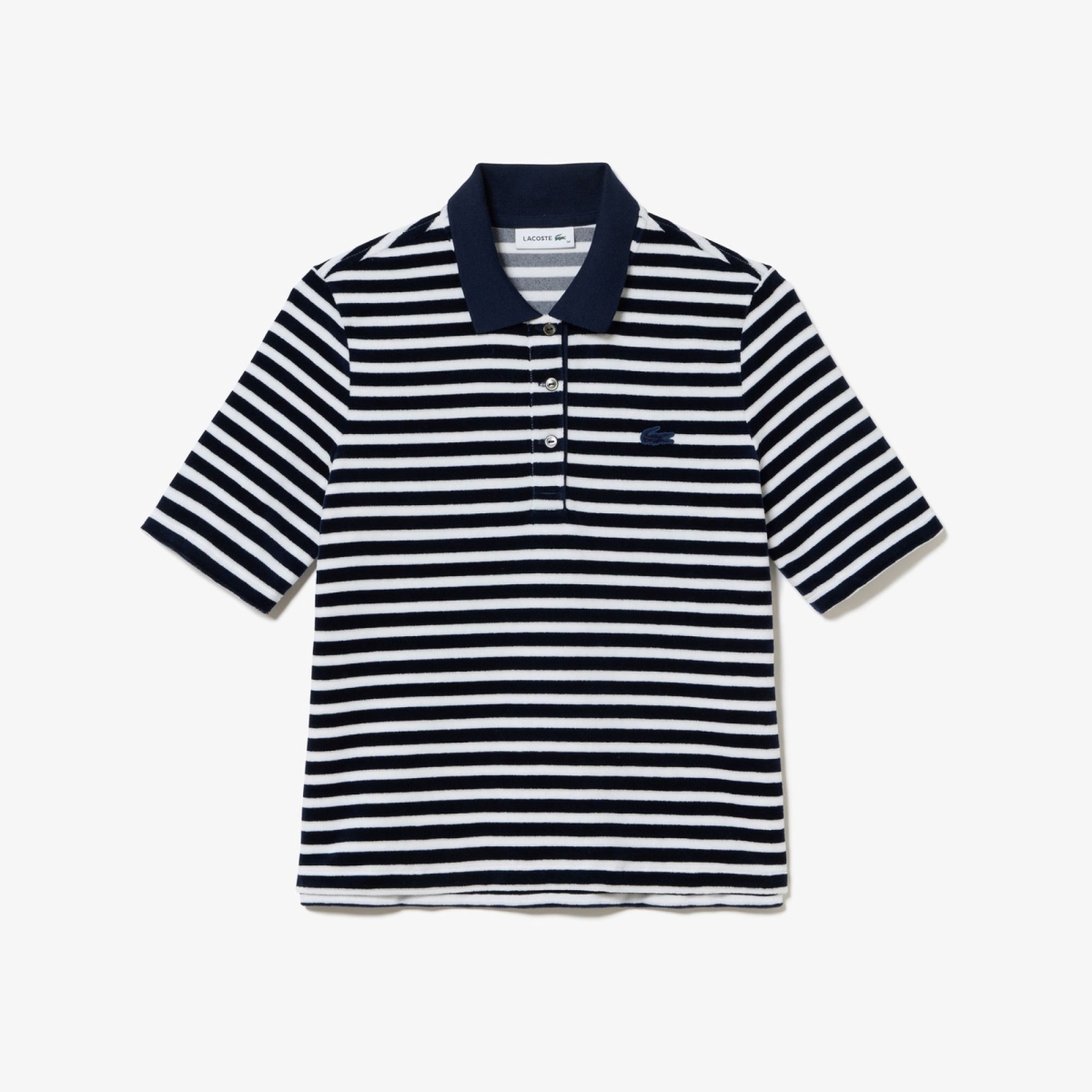 Striped Velvet Polo Shirt