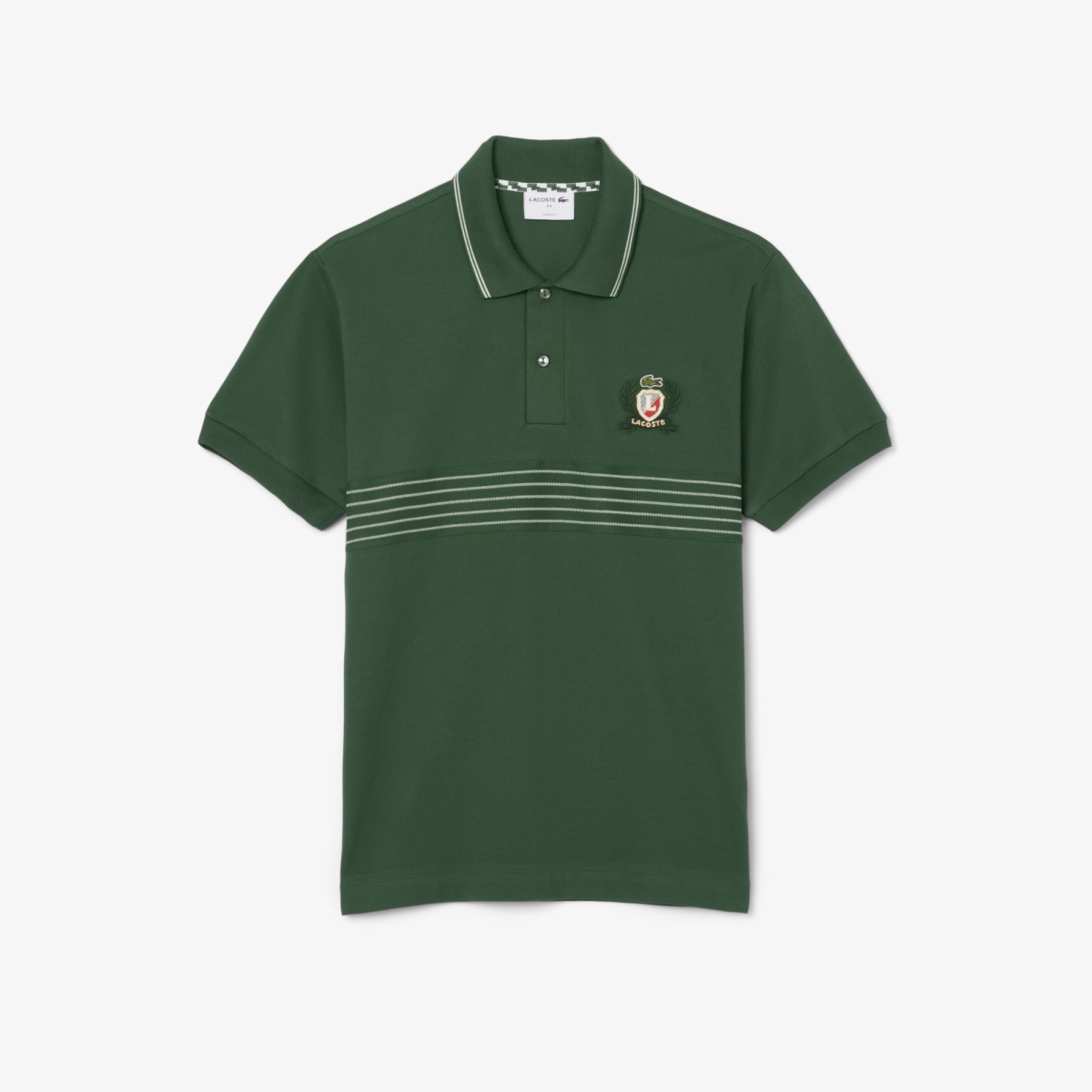 Classic Fit L.12.12 Embroidered Shield Polo Shirt in Navy Blue 