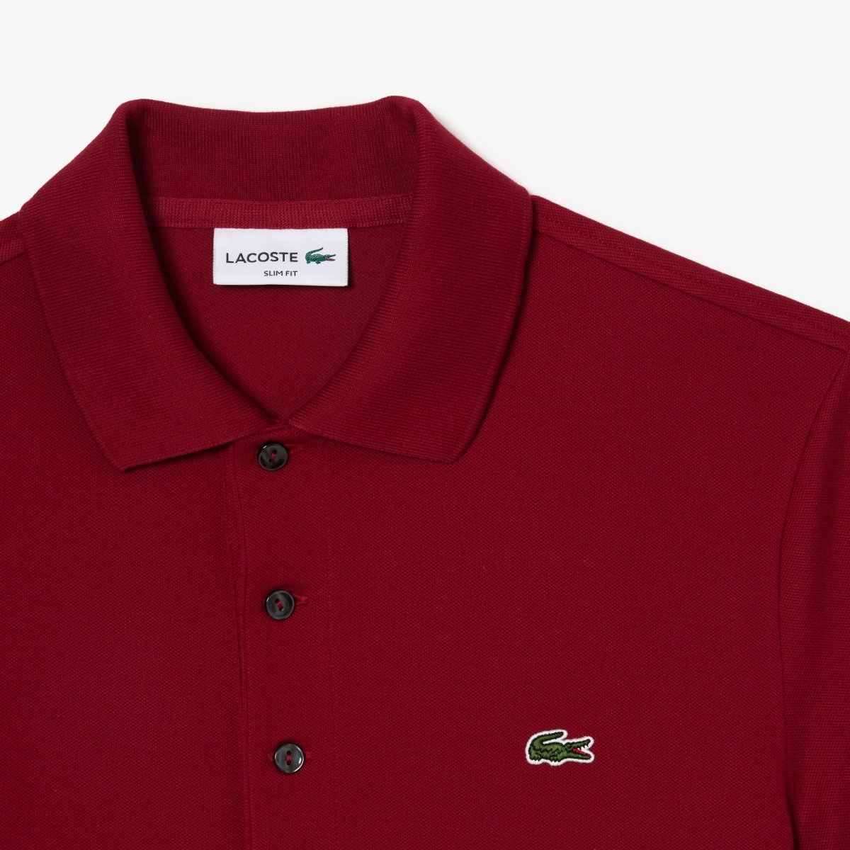 slim fit lacoste maroon polo shirt