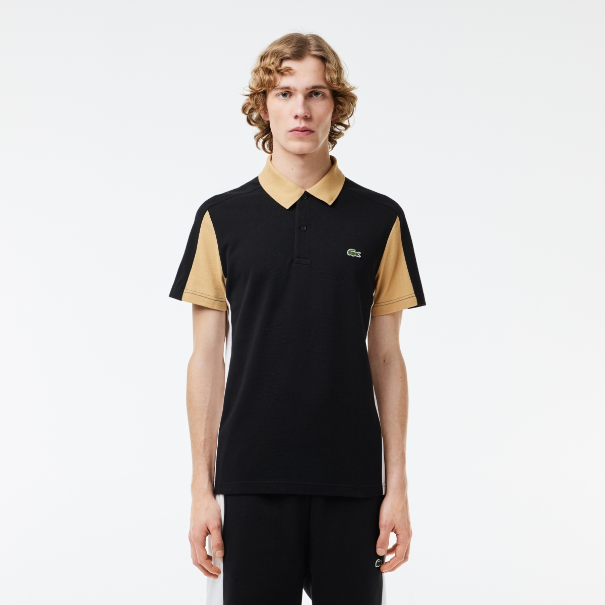 Regular Fit Cut-Sewn Colourblock Polo Shirt
