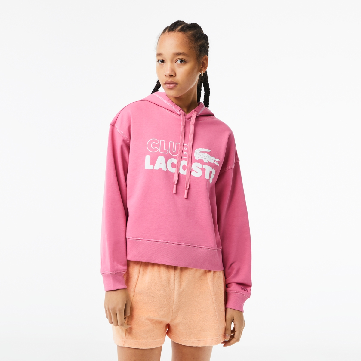 Women's Lacoste Texture Print Hoodie