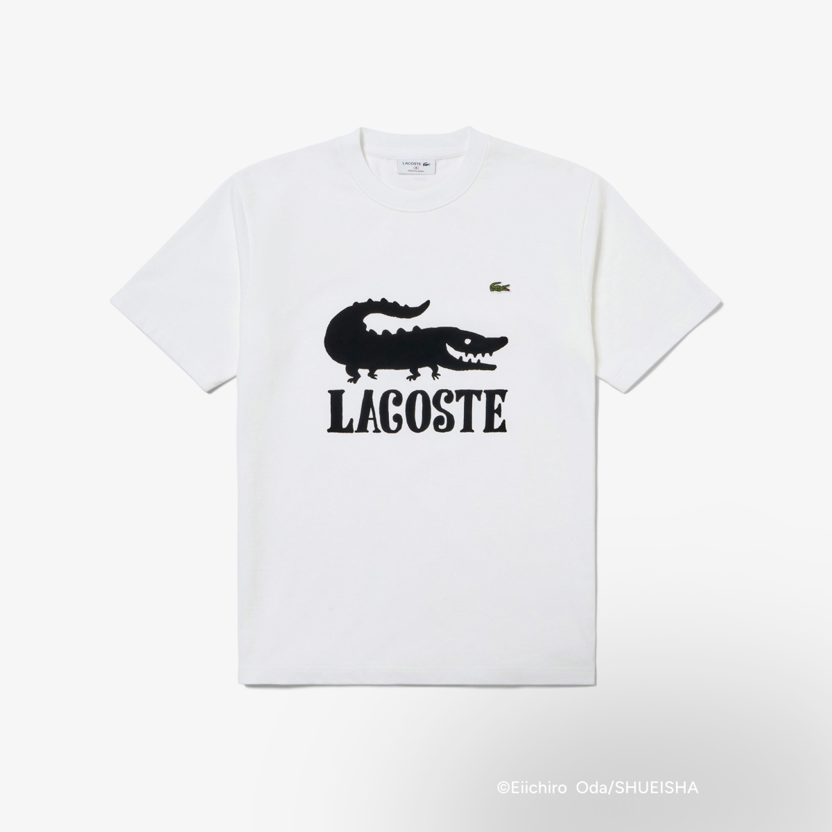 Lacoste X One Piece Logo Printed T-Shirt in White • 001 – Lacoste