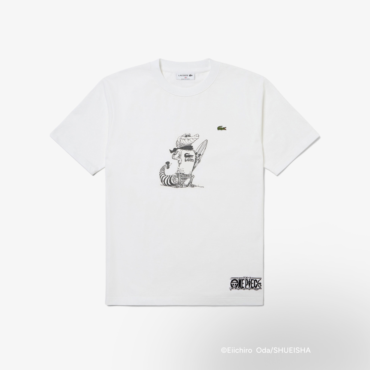 Lacoste X One Piece Graphic T-Shirt in White • 001 – Lacoste