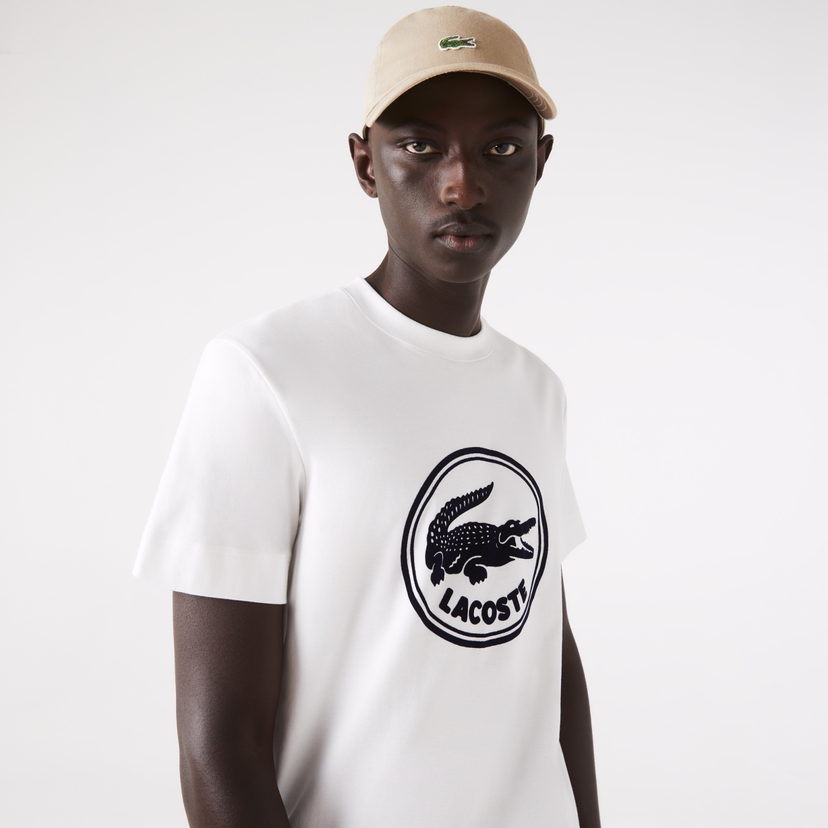 Men's Crew Neck 3D Printed logo Cotton T-shirt