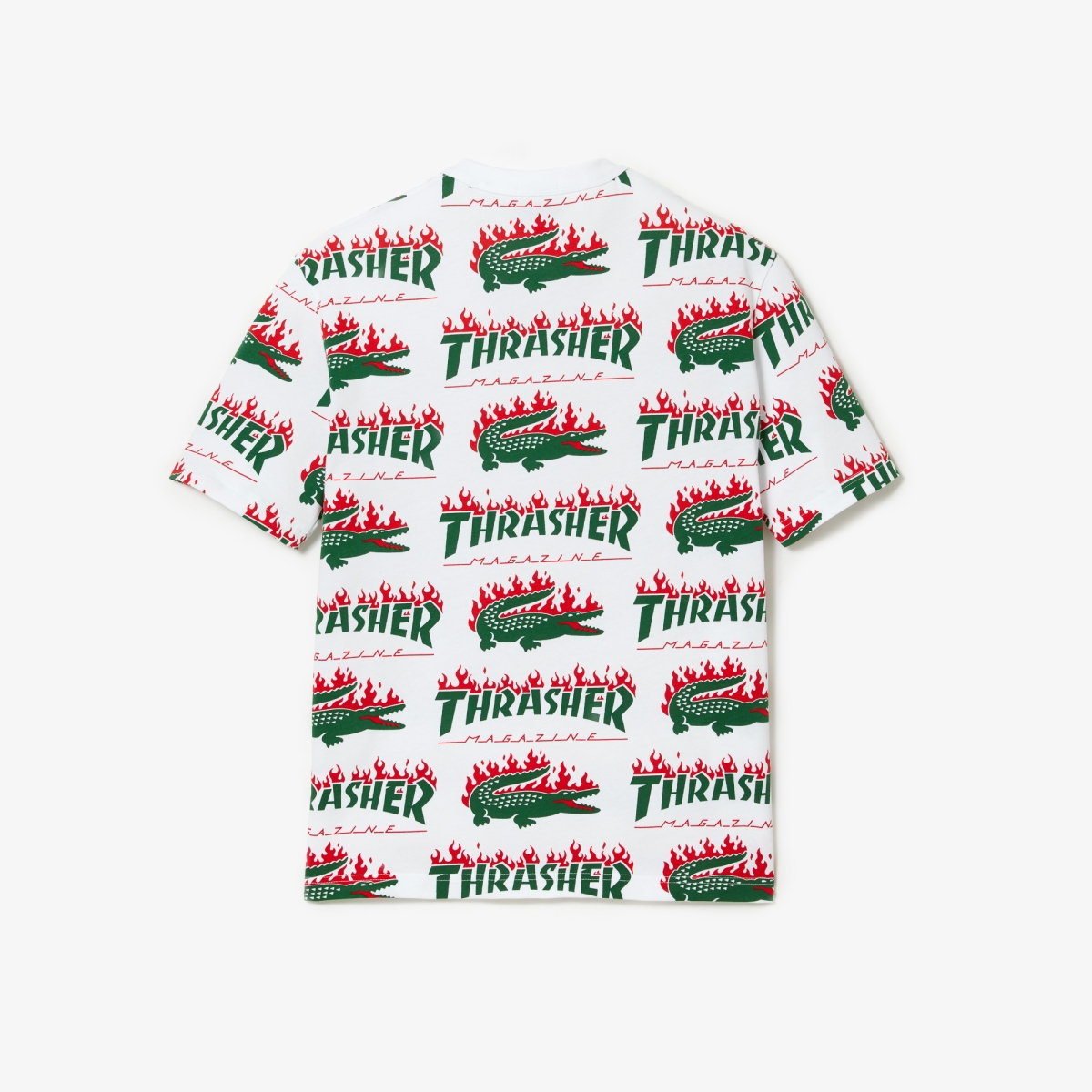 Unisex Lacoste x Thrasher Oversized Fit Cotton Jersey T-Shirt