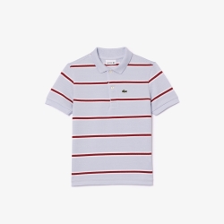 Boys' Lacoste Striped Piqué Polo Shirt