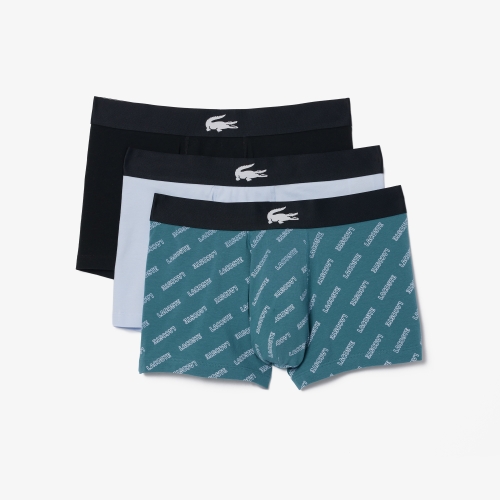 Pack of 3 Plain and Printed Casual Boxer Briefs