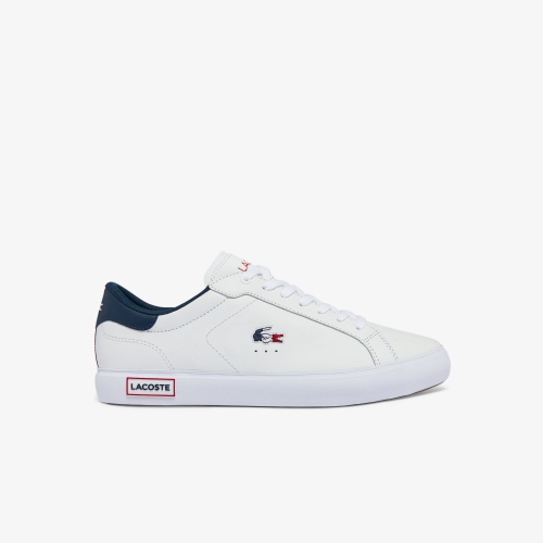 Men's Powercourt Leather Tricolor Sneakers