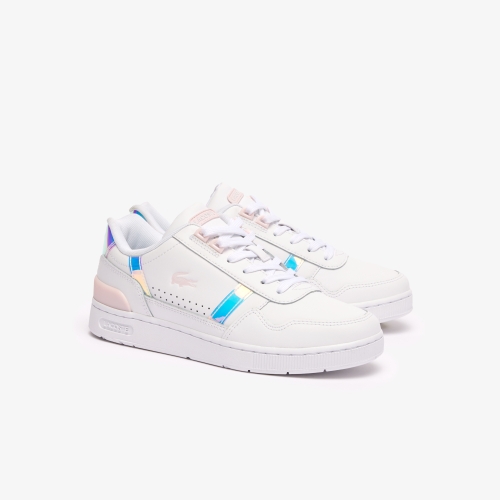 Women's T-Clip Pastel Accent Leather Trainers 