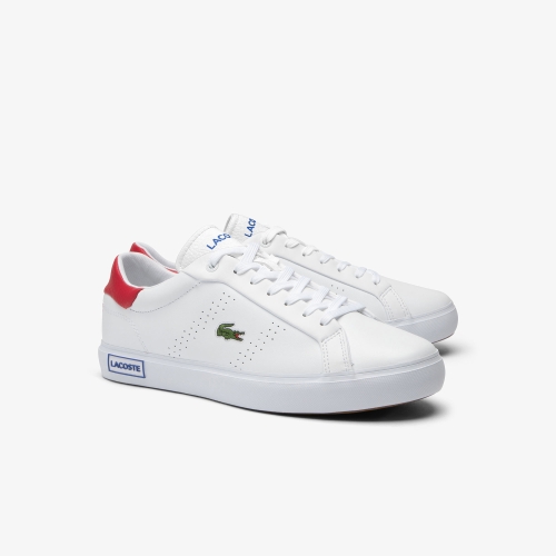 Men's Powercourt 2.0 Contrasted Leather Trainers