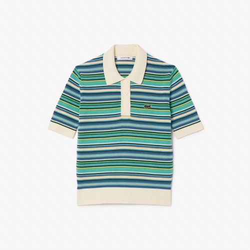 Striped Cotton Jacquard Polo Shirt 