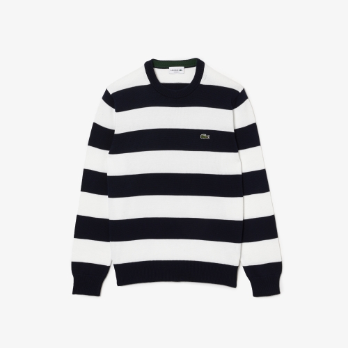 Men's Lacoste Striped Organic Cotton Jersey Sweater
