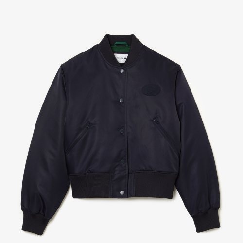 Women's Lacoste Quilted Nylon Bomber Jacket