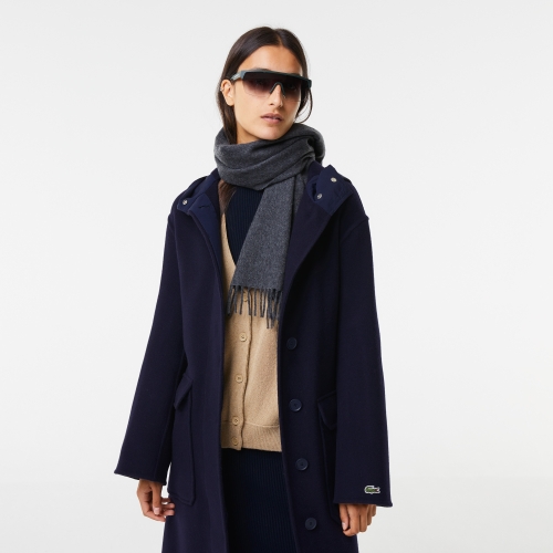 Women's Lacoste Hooded Wool Coat