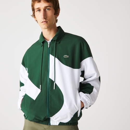 Men's Heritage Graphic Colorblock Zippered Water-Resistant Jacket
