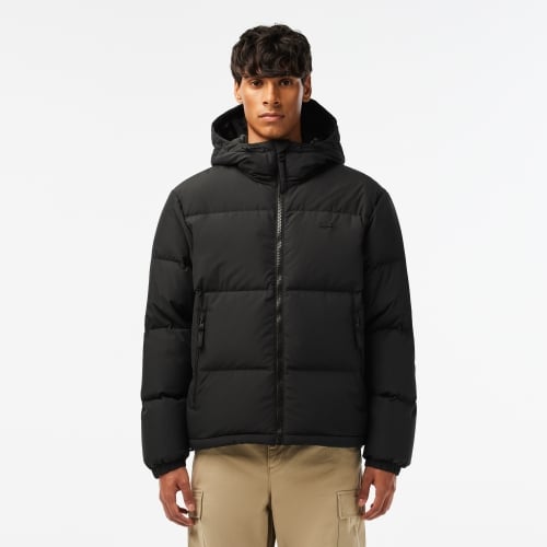 Showerproof Down Jacket with Quilted Croc