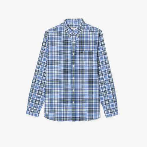Men's Lacoste Organic Cotton Regular Fit Checked Shirt