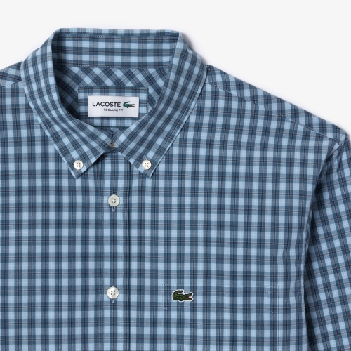Lacoste Men's Poplin Check Shirt