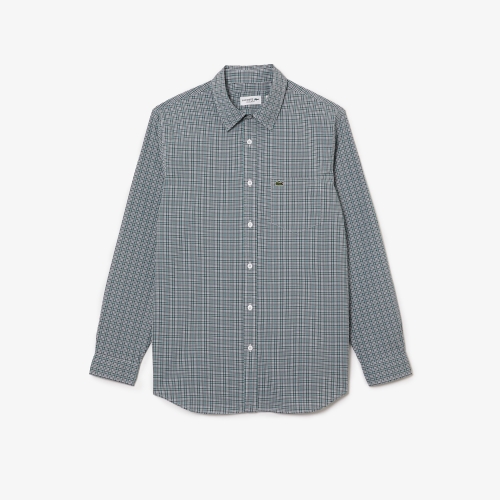 Men's Lacoste Pleated Back Checked Shirt