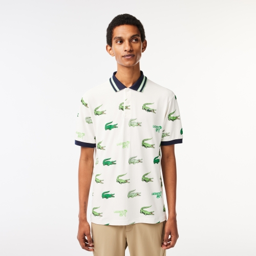 Men’s Lacoste Golf Crocodile Print Polo Shirt