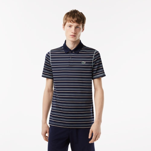 Men’s Lacoste Golf Recycled Polyester Stripe Polo Shirt