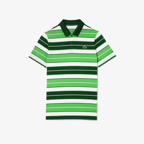 Ultra-Dry Anti-UV Striped Golf Polo Shirt 