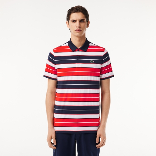 Ultra-Dry Anti-UV Striped Golf Polo Shirt 