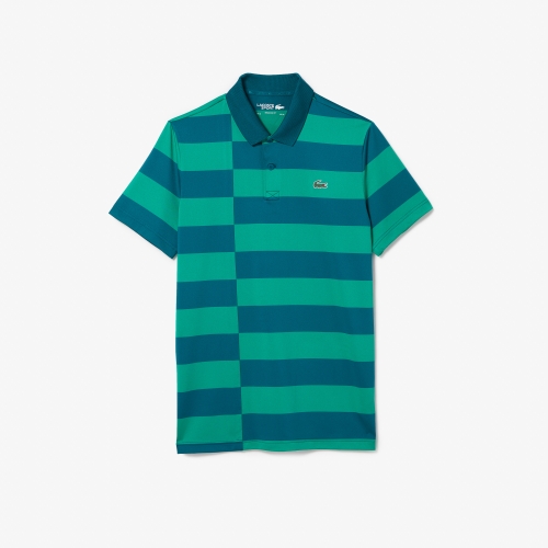 Men's Lacoste SPORT Striped Lightweight Cotton Polo Shirt