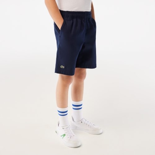 Boy's Lacoste Lightweight Cotton Gabardine Bermuda Shorts