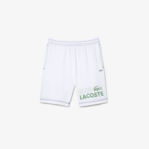 Men's Regular Fit Contrast Branding Fleece Shorts