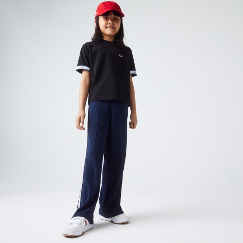 Girls' Lacoste Print Side Bands Oversised Pants