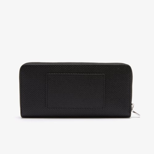 Unisex Chantaco Zipped Piqué Leather Large Wallet