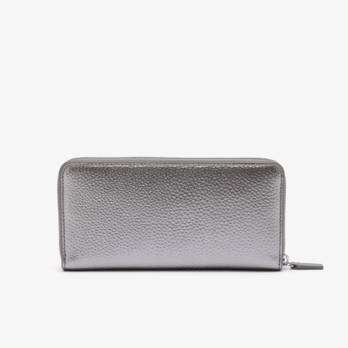 Women's Lacoste Metal Plate Zip Wallet
