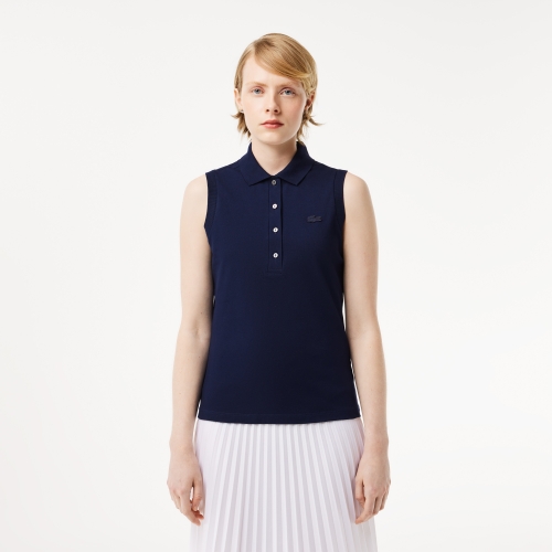 Women's Lacoste Sleeveless Cotton Piqué Polo Shirt