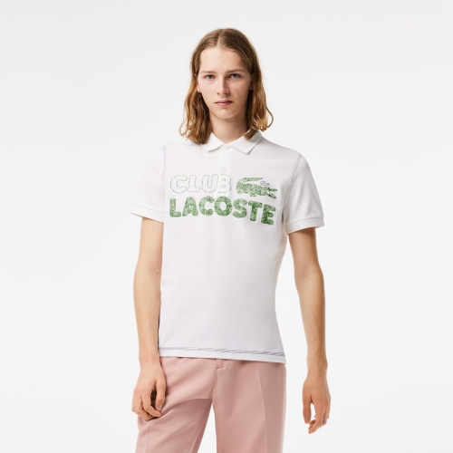 Men’s Lacoste Organic Cotton Printed Polo Shirt