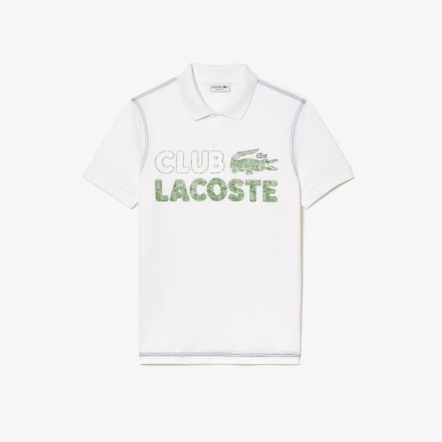 Men's Lacoste Organic Cotton Printed Polo Shirt