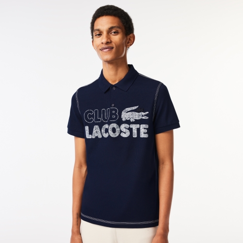 Men's Lacoste Organic Cotton Printed Polo Shirt
