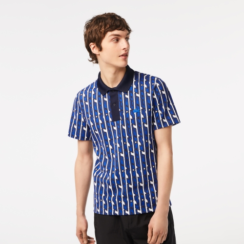 Lacoste Active Movement Two-Tone Printed Polo Shirt