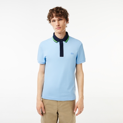 Smart Paris Contrast Collar Pique Polo Shirt