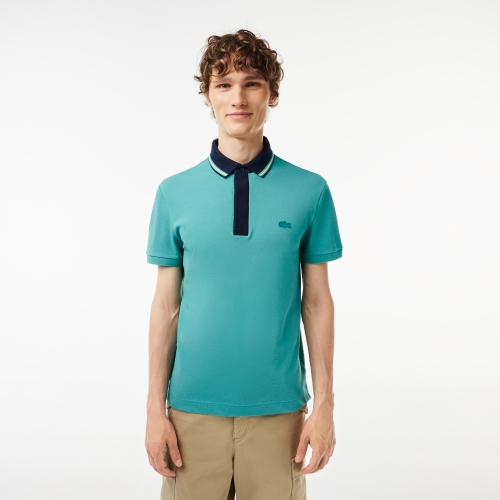 Smart Paris Contrast Collar Pique Polo Shirt