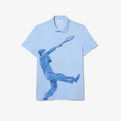 René Lacoste Print Movement Polo Shirt