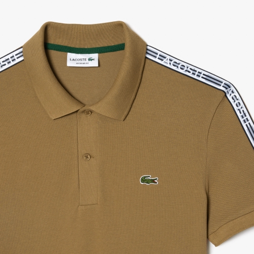 Lacoste Logo Stripe Stretch Polo Shirt 
