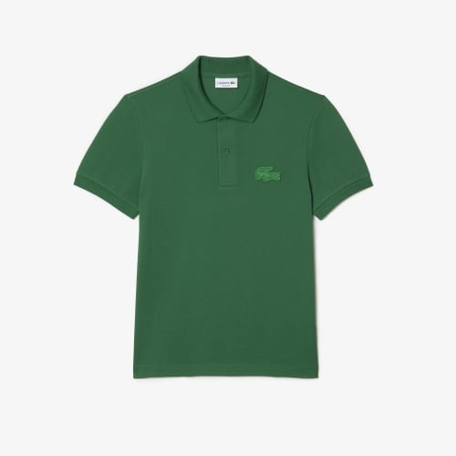 Cotton Piqué Polo Shirt with Quilted Badge