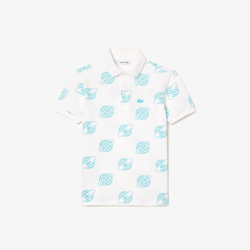 Cotton Piqué Print Polo Shirt