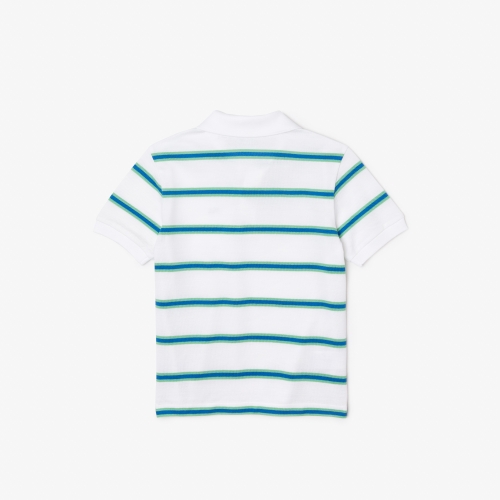Boys' Lacoste Striped Piqué Polo Shirt