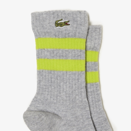 Kids’ Lacoste Contrast Stripe Jersey Socks