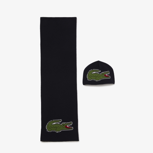 Large Croc Hat and Scarf Gift Set