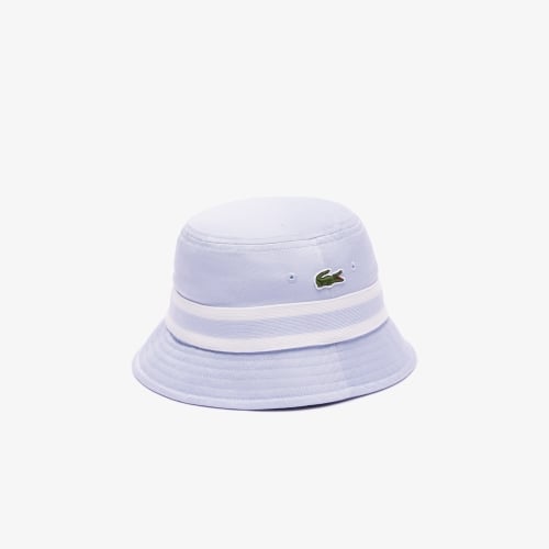 Cotton Gabardine Contrast Stripe Bucket Hat